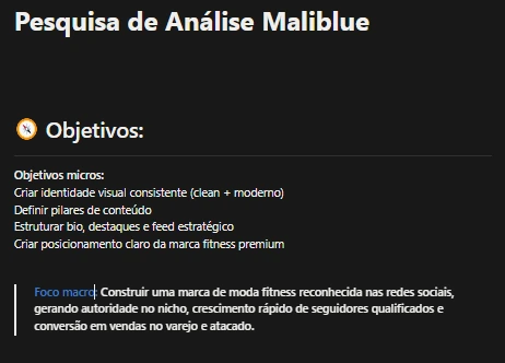 Objetivos do reposicionamento e foco de marca definidos na pesquisa